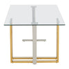 Luxe Steel Glass Coffee Table