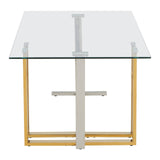Luxe Steel Glass Coffee Table