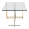 Luxe Steel Glass Coffee Table