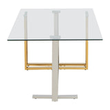 Luxe Steel Glass Coffee Table
