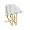 Luxe Steel Glass Coffee Table