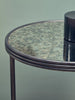 Mirrored Glass Rustic Side Table