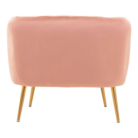 Plush Pink Velvet Accent Chair