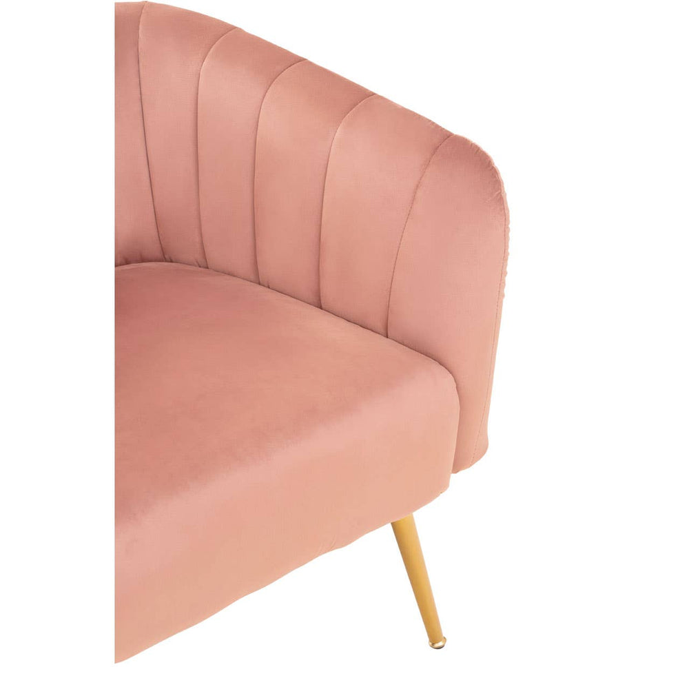 Plush Pink Velvet Accent Chair