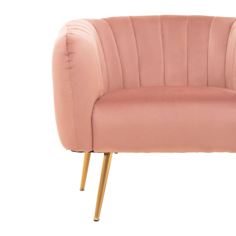 Plush Pink Velvet Accent Chair