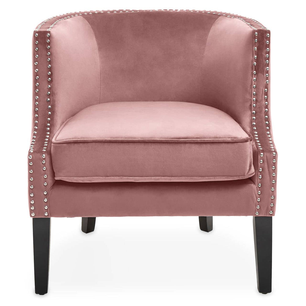 Luxe Pink Velvet Armchair