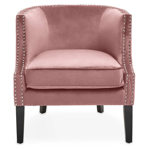 Luxe Pink Velvet Armchair