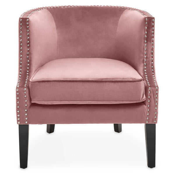 Luxe Pink Velvet Armchair