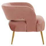 Luxe Pink Velvet Chair