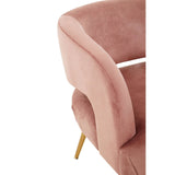 Luxe Pink Velvet Chair