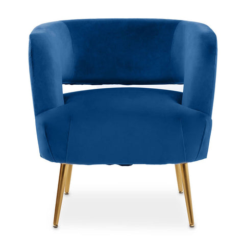 Luxe Blue Velvet Chair