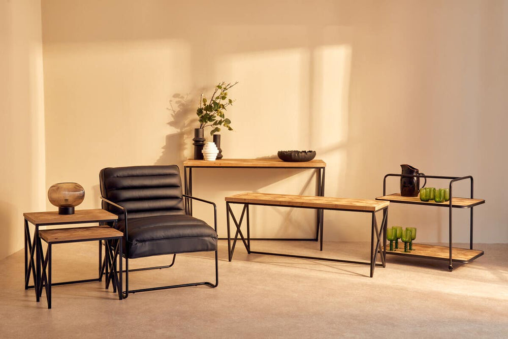 Modern Pleated Leather Chair