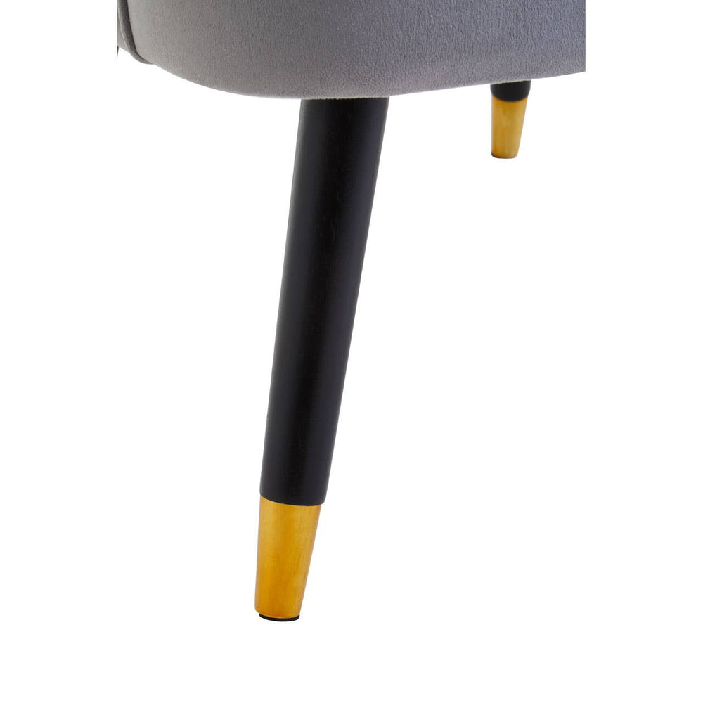 Luxe Grey Velvet Accent Chair