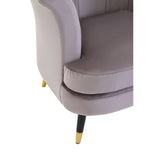 Luxe Mink Velvet Scalloped Chair
