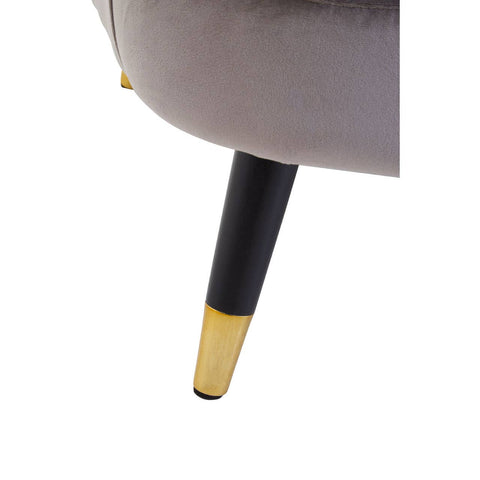 Luxe Mink Velvet Scalloped Chair