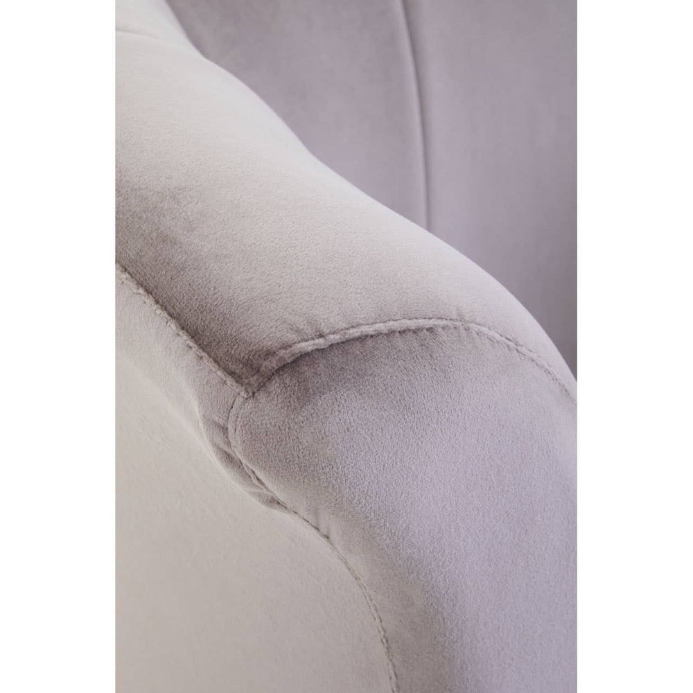 Luxe Mink Velvet Scalloped Chair