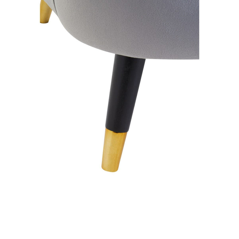 Luxe Grey Velvet Accent Chair