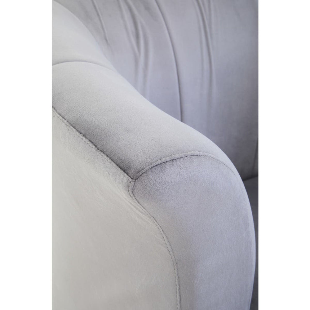 Luxe Grey Velvet Accent Chair