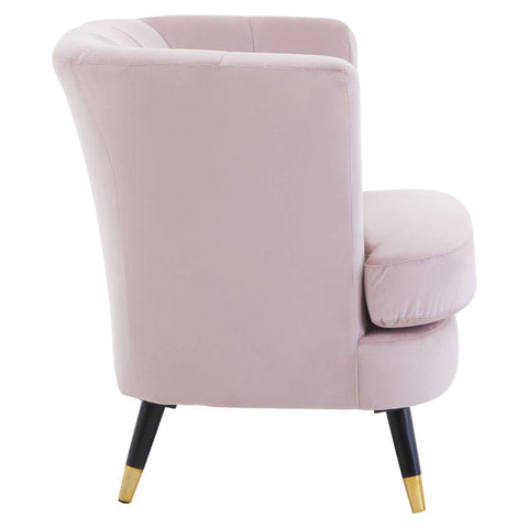 Luxe Pink Scalloped Accent Chair