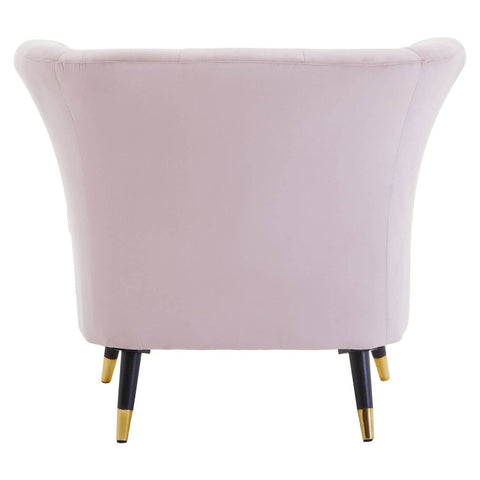 Luxe Pink Scalloped Accent Chair