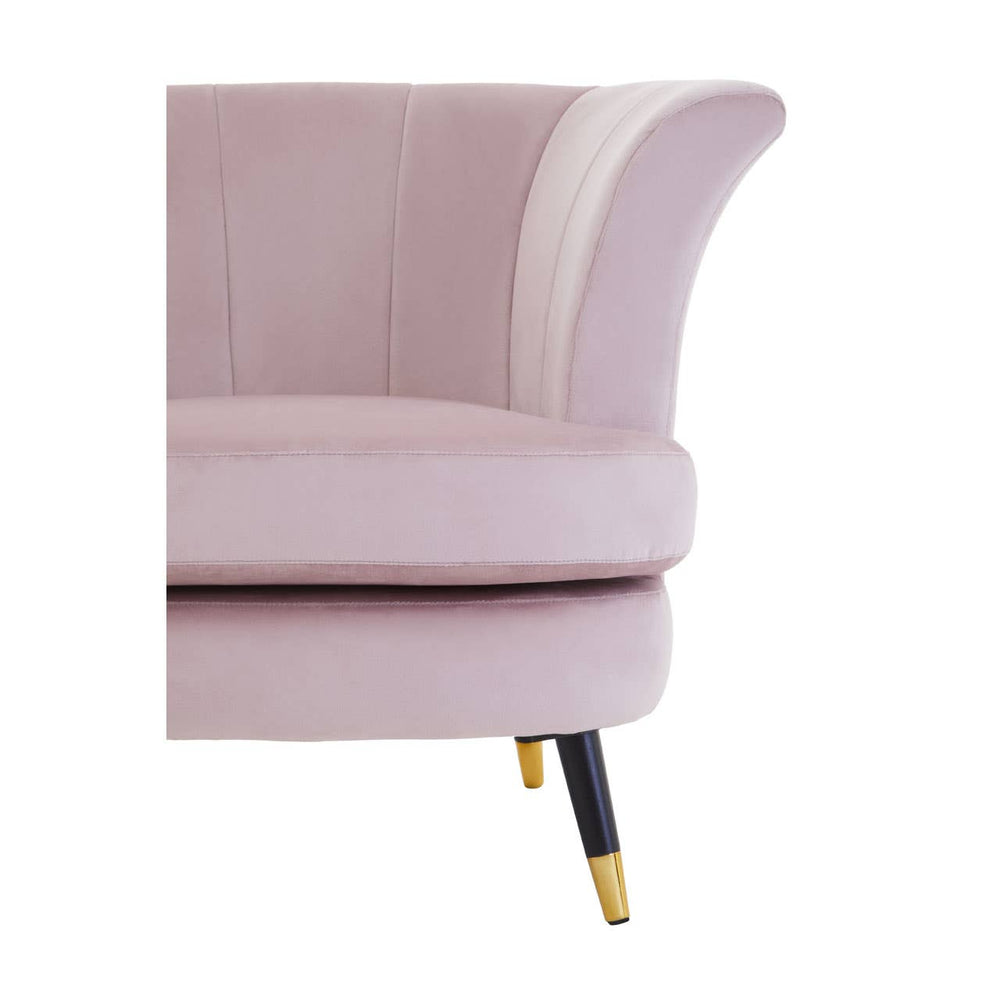Luxe Pink Scalloped Accent Chair