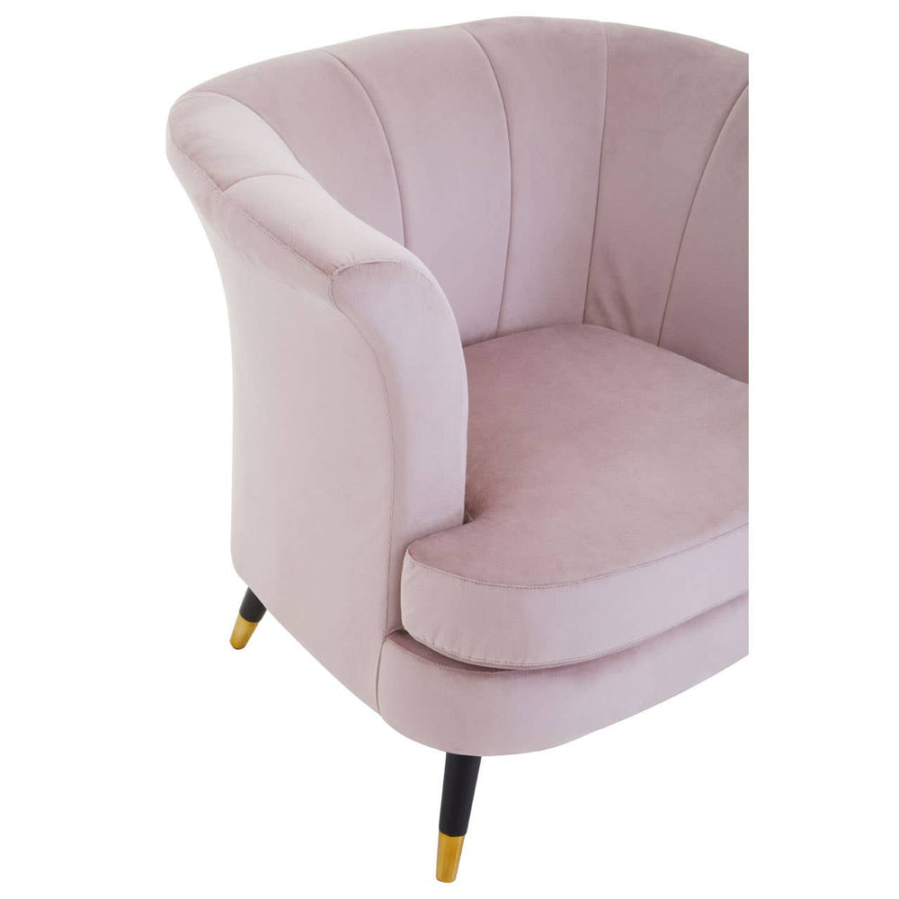 Luxe Pink Scalloped Accent Chair