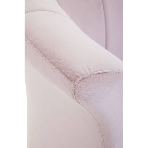 Luxe Pink Scalloped Accent Chair