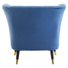 Midnight Velvet Scalloped Accent Chair