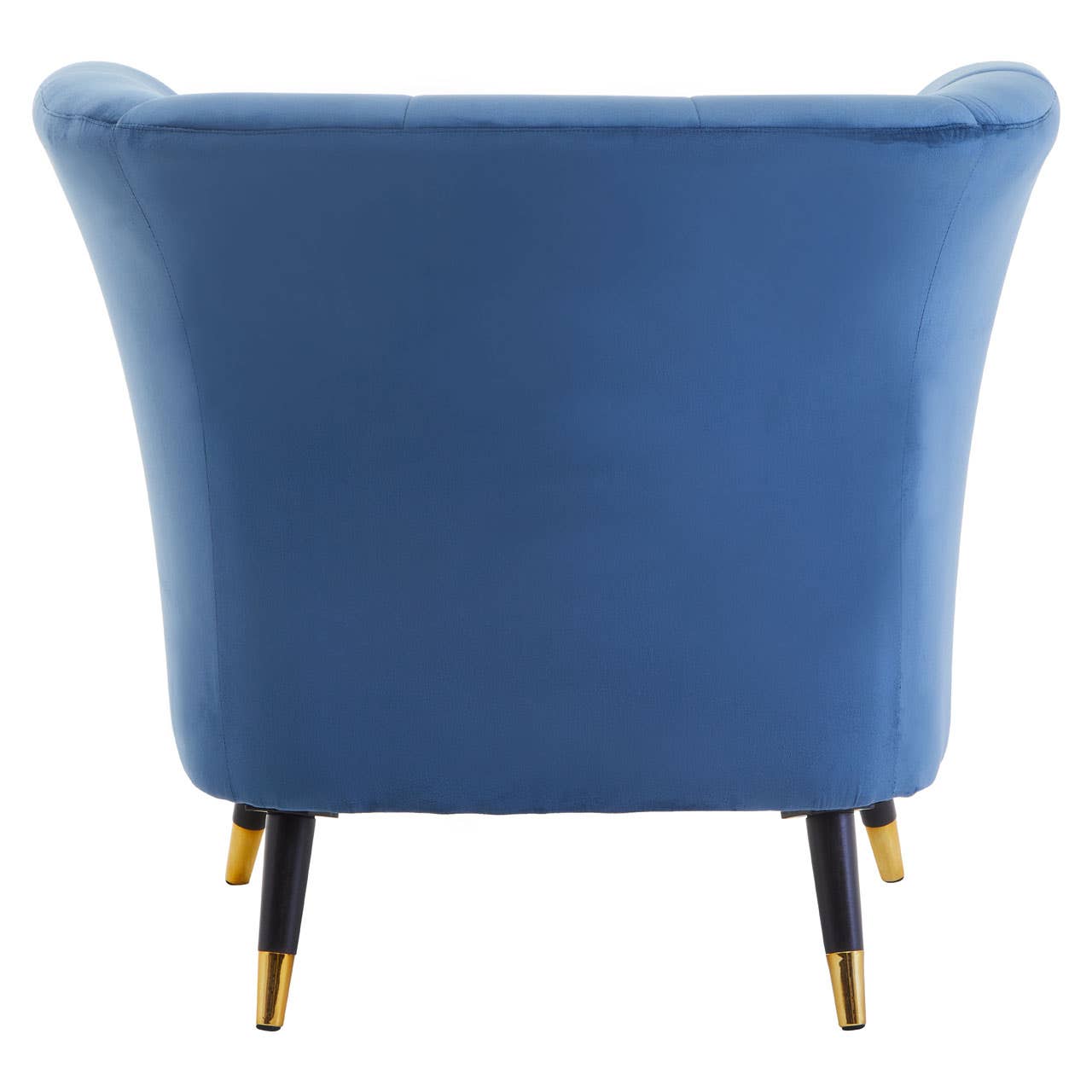 Midnight Velvet Scalloped Accent Chair