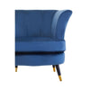 Midnight Velvet Scalloped Accent Chair