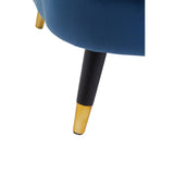 Midnight Velvet Scalloped Accent Chair