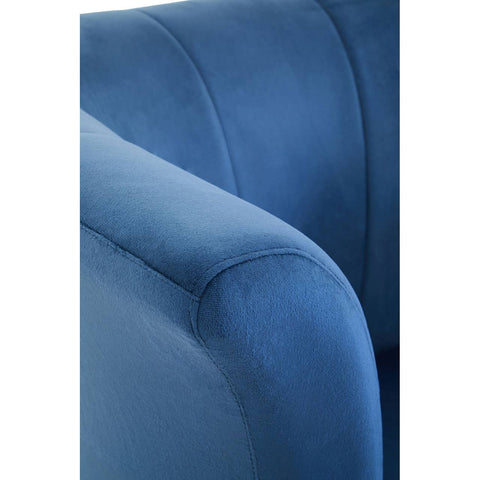 Midnight Velvet Scalloped Accent Chair
