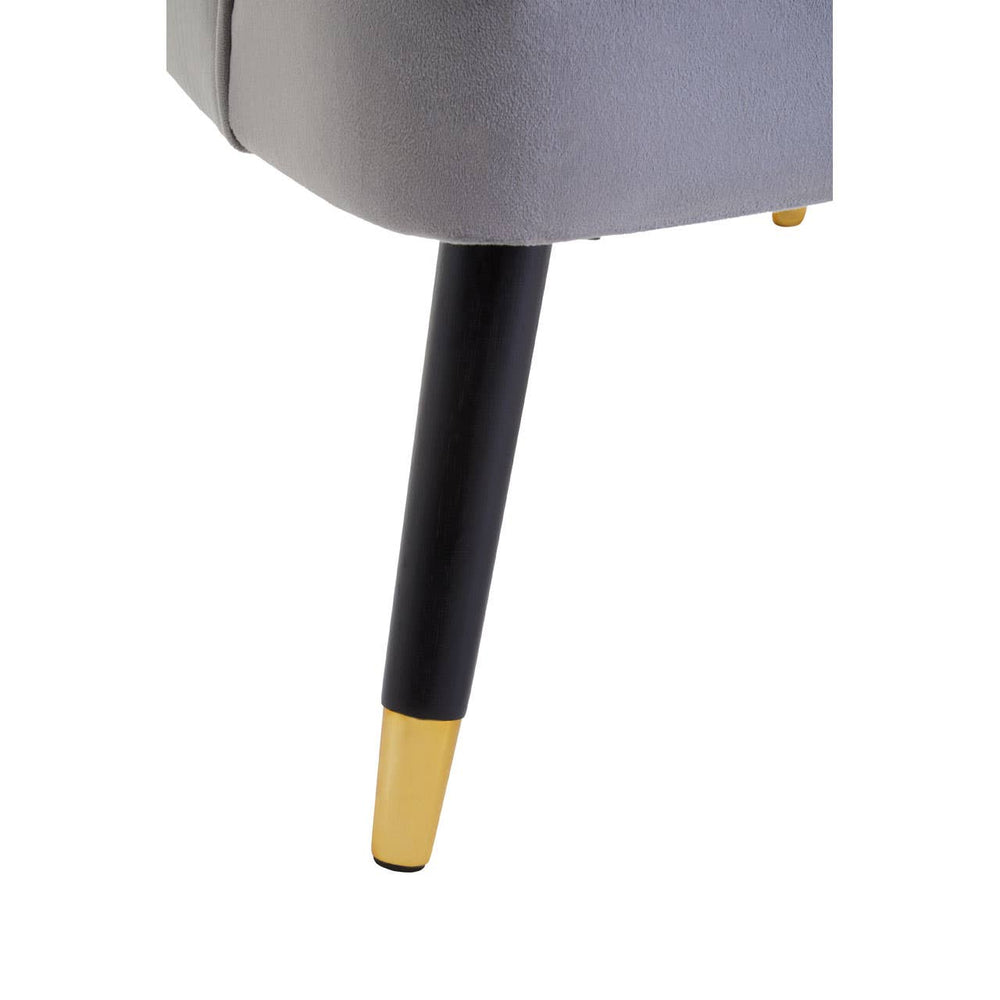 Luxe Grey Velvet Accent Chair