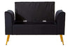 Luxe Black Velvet Storage Bench