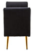 Luxe Black Velvet Storage Bench