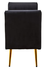 Luxe Black Velvet Storage Bench