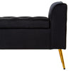 Luxe Black Velvet Storage Bench