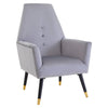Luxe Grey Velvet Accent Chair