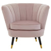 Luxe Pink Velvet Accent Chair