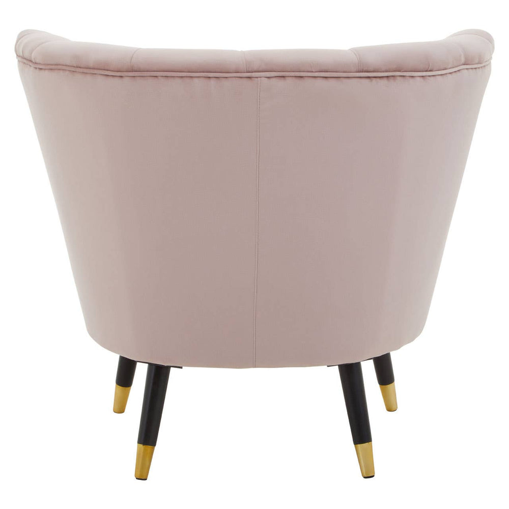 Luxe Pink Velvet Accent Chair
