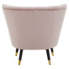 Luxe Pink Velvet Accent Chair