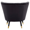 Luxe Black Velvet Accent Chair