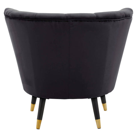 Luxe Black Velvet Accent Chair