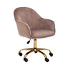 Luxe Pink Velvet Office Chair