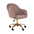 Luxe Pink Velvet Office Chair