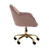 Luxe Pink Velvet Office Chair
