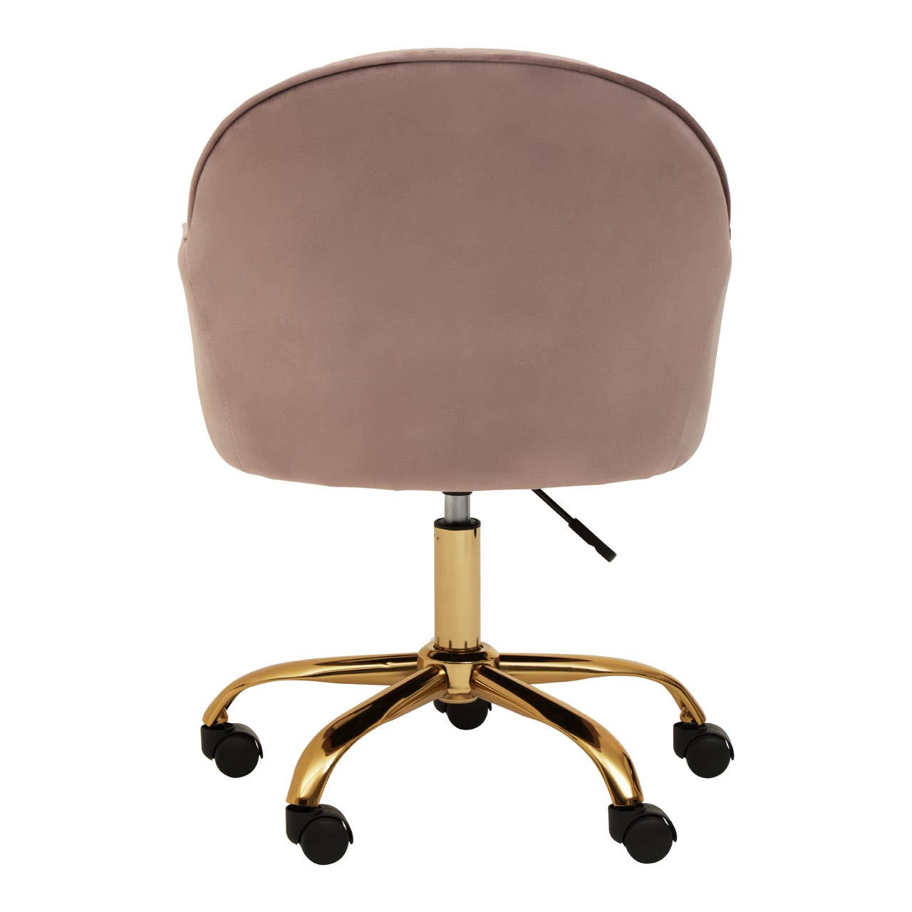 Luxe Pink Velvet Office Chair