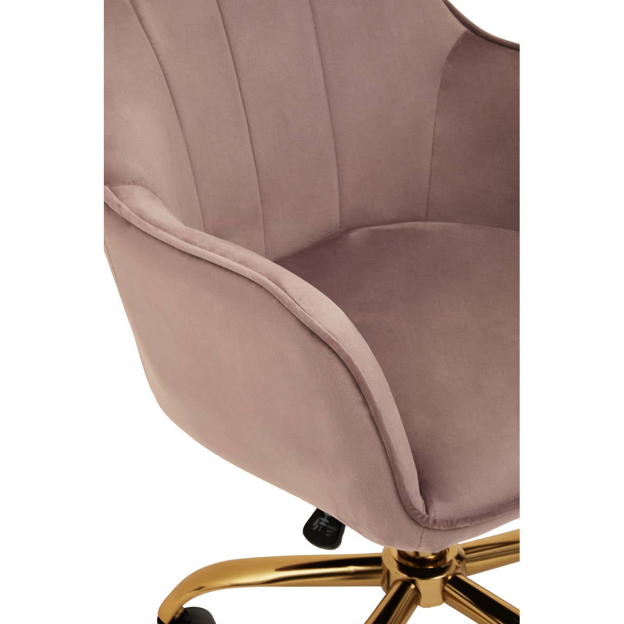 Luxe Pink Velvet Office Chair