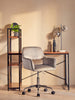 Luxe Grey Velvet Office Chair