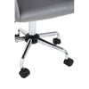 Luxe Grey Velvet Office Chair